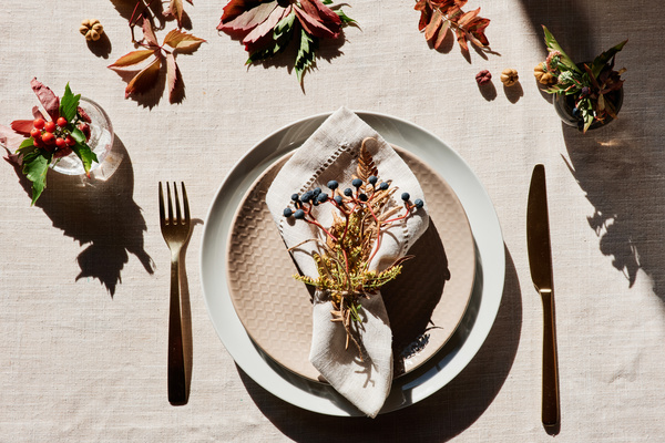 Table Setting Using Plants for One Person